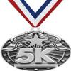 Crown Awards 5K Medals - 2" Silver 5K Race Medals 20 Pack view 1