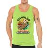 Men Custom Tank Top Add Your Text Personalized Men Tank Tops Neon Green view 3