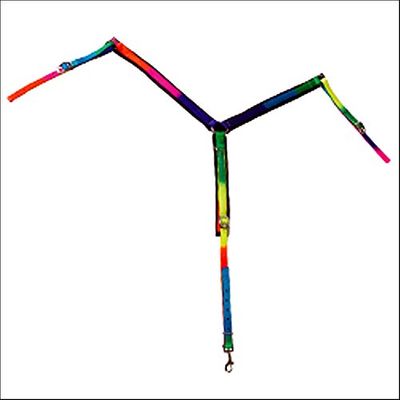 1" New Hilason Western Nylon Horse Breastcollar 1/2" Felt Lined Rainbow