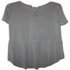 Mote Women's Small Modal Knit Tunic Top w/Wide Ruffle Hi Lo Hem & Back Neckline Tie, Light Sage view 2