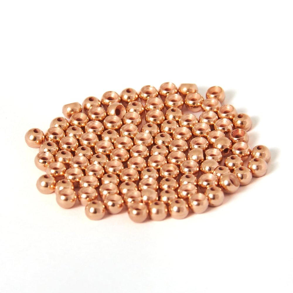 ANGLER DREAM Fly Tying Beads 100 PC/LOT Tungsten Beads Nymph Head Ball Fly Tying Materials (Copper, 2.0mm,100pcs)