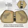 Exos Double Pistol Case - Tactical Double Soft Pistol Gun Bag - Handgun Carrying Case with Compartments - Hand Gun Storage Bag with MOLLE Webbing and Padded Interior - Designed in USA (Coyote Tan) view 3