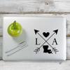 Yoonek Graphics Louisiana Love Cross Arrow State LA Decal Sticker for Car Window, Laptop and More. # 1083 (6" x 6", Black) view 1