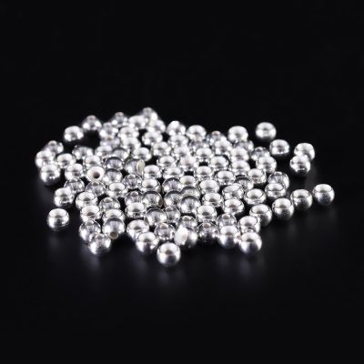 ANGLER DREAM Fly Tying Beads 100 PC/LOT Tungsten Beads Nymph Head Ball Fly Tying Materials (Silver, 3.8mm,100pcs)