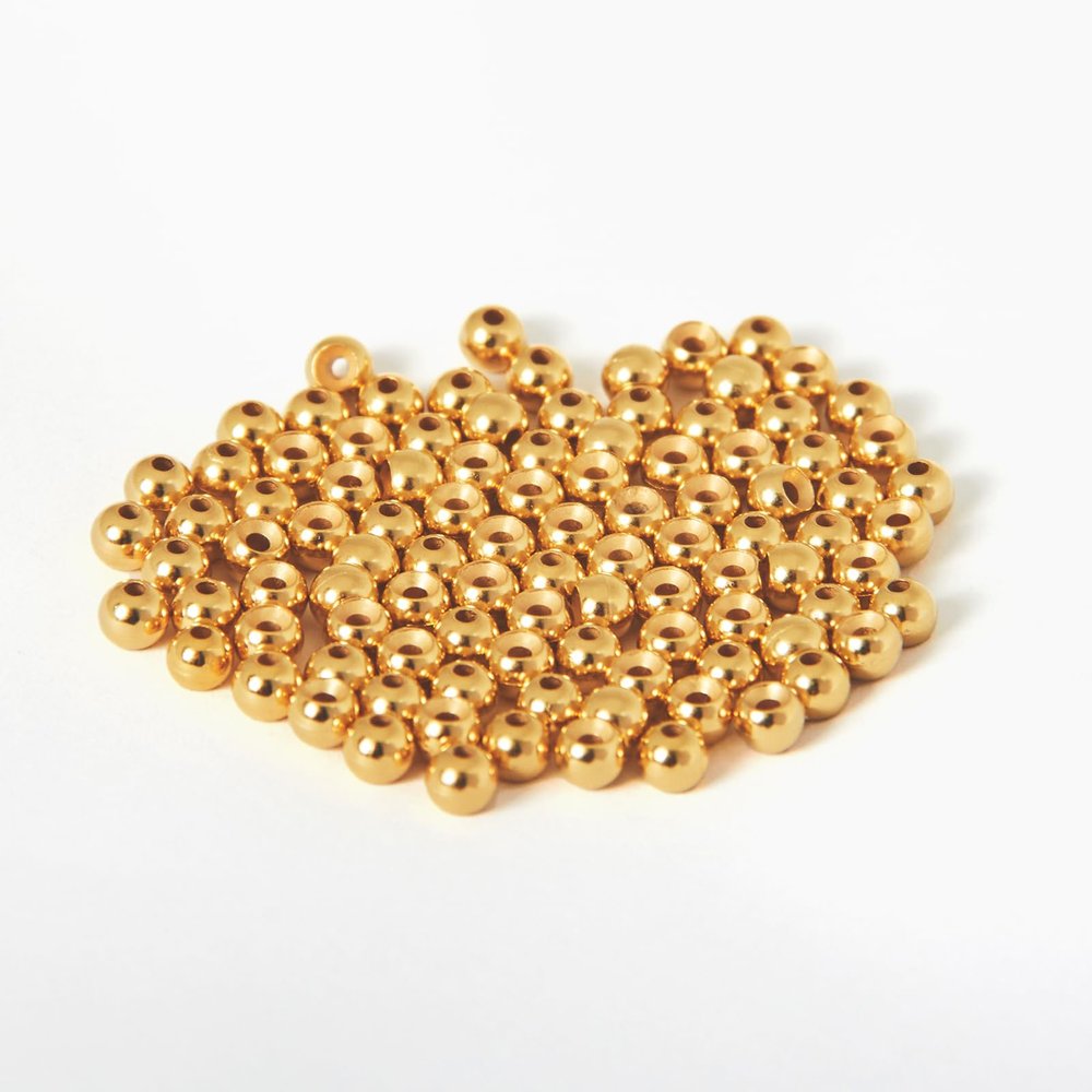 Angler Dream Fly Tying Beads 100 PC/LOT Tungsten Beads Nymph Head Ball Fly Tying Materials (Gold, 4.0 mm,100pcs)