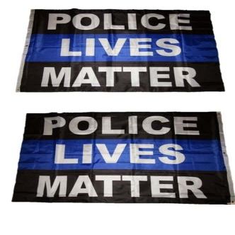 4x6 Police Lives Matter Blue Line Double Sided 2ply Flag 4x6 ft banner - Party Decorations Supplies For Parades - Prime Outside, Garden, Men Cave Decor Flag