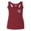 0012. Good Vibe Bones Hand Shaka Cool Vintage Hipster Graphic Women's Tank Top Racerback (Maroon, Large) view 1