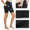 baleaf Biker Shorts for Women Workout Yoga Gym Spandex Running Volleyball Tummy Control Compression with Pockets 8" Black XXXL view 4