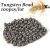 ANGLER DREAM Fly Tying Beads 100 PC/LOT Tungsten Beads Nymph Head Ball Fly Tying Materials (Black Nickle, 3.5mm,100pcs) view 2
