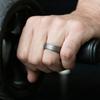 ROQ Silicone Rubber Wedding Ring for Men, Comfort Fit, Men's Wedding Band, Breathable Rubber Engagement Band, 8mm Wide 2mm Thick, Step Edge, 4 Pack, Silver, Grey, Black, Platinum, Size 11 view 4