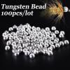 ANGLER DREAM Fly Tying Beads 100 PC/LOT Tungsten Beads Nymph Head Ball Fly Tying Materials (Silver, 2.0mm,100pcs) view 2