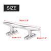 4" Stainless Steel Boat Dock Deck Cleat Flat Top Base Heavy Duty for Marine Yacht view 4