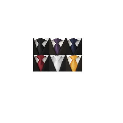 Adulove Men's Necktie Classic Silk Tie Woven Jacquard Neck Ties 6 PCS