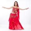 5 Pcs Chiffon Pepper Shape Women Belly Dance Costumes, Fashion Ladies Belly Dancing Girls, Indian Dance Costumes (RED) view 3