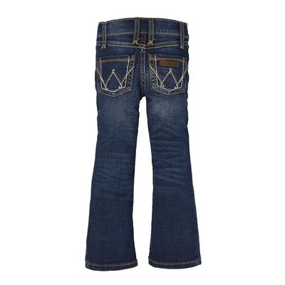 Wrangler Girls' Stretch Boot Cut Jean, Medium Blue, 6