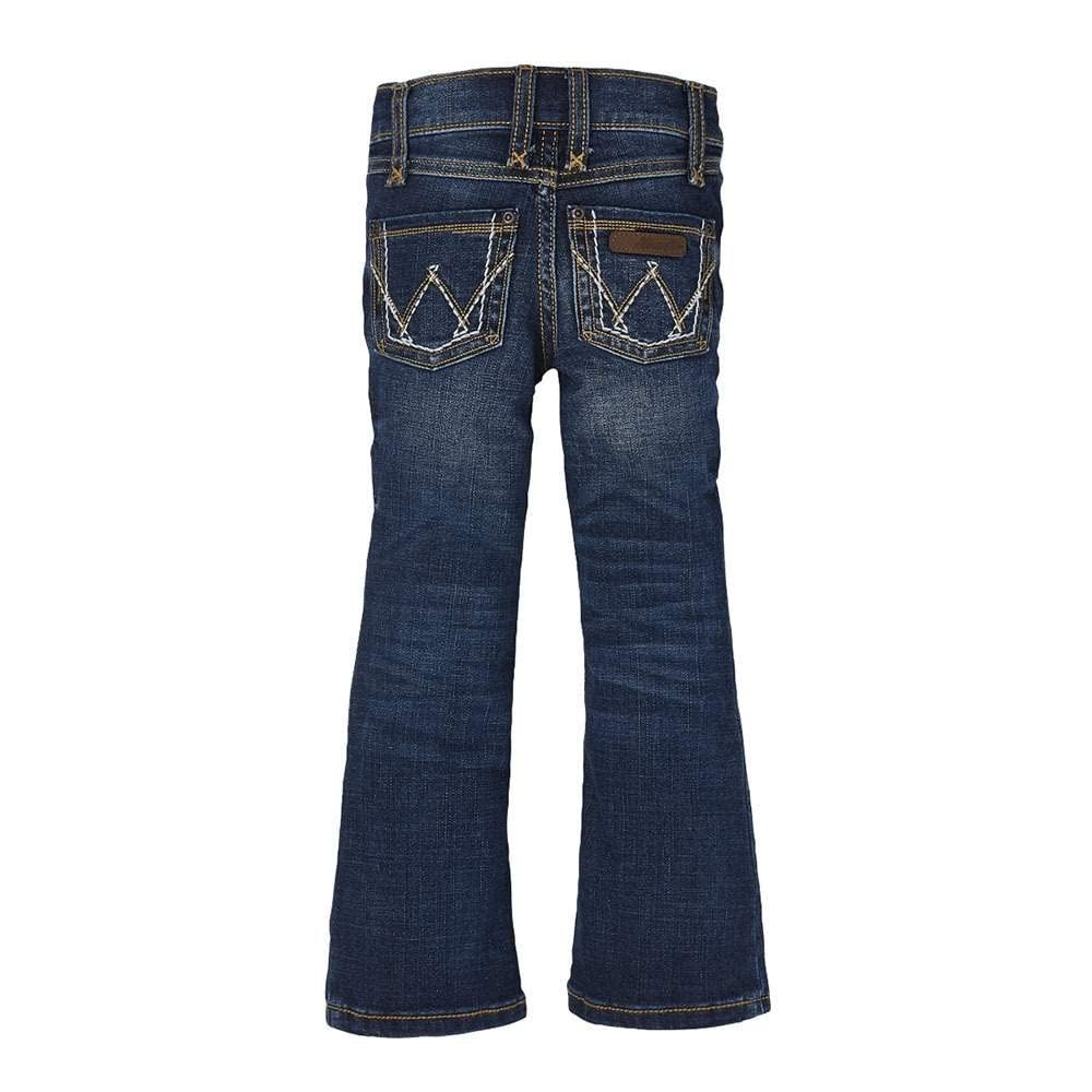 Wrangler Girls' Stretch Boot Cut Jean, Medium Blue, 6