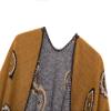 Women's Vintage Pattern Open Front Poncho Cape Shawl Winter Shawl Wraps (Series 3-Yellow) view 3