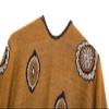 Women's Vintage Pattern Open Front Poncho Cape Shawl Winter Shawl Wraps (Series 3-Yellow) view 4