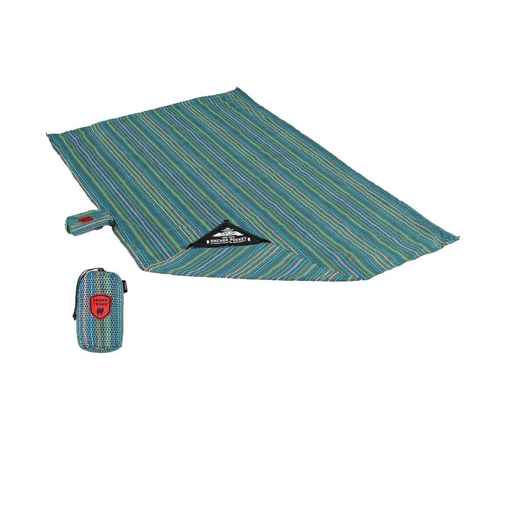 GRAND TRUNK Adventure Sheet Blanket - Sand-Proof Beach & Picnic Blanket for 4 People, 7'x7' to 7'x4'10", Lightweight & Compact, Serape Design