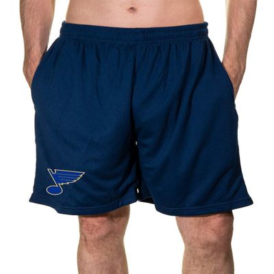 Calhoun NHL Men's Team Logo Air Mesh Shorts (St.Louis Blues, Small)