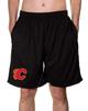 Calhoun NHL Men's Team Logo Air Mesh Shorts (Calgary Flames, Small) view 1