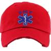 ALLNTRENDS Adult Dad Hat EMT Embroidered Emergency Medical Technician Cap Gift (Red) view 1