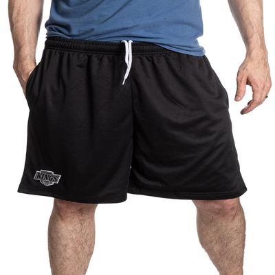 Calhoun NHL Men's Team Logo Air Mesh Shorts (Los Angeles Kings, Medium)