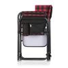 ONIVA - Outdoor Directors Chair with Side Table - Beach Chair for Adults - Camping Chair with Table,Red/Black Buffalo Plaid view 4