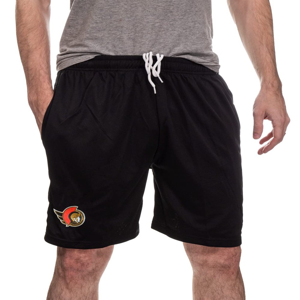 Calhoun NHL Men's Team Logo Air Mesh Shorts (Ottawa Senators, X-Large)