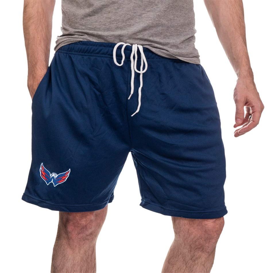 Calhoun NHL Men's Team Logo Air Mesh Shorts (Washington Capitals, XX-Large)