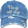 ALLNTRENDS Adult Dad Hat Vacay All Day Embroidery Vacation Cap Hot Summer Hat (Medium Denim) view 1