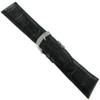 26mm Morellato Black Alligator Grain Padded Genuine Leather Mens Watch Band 3395 view 1