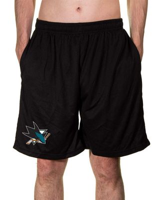 Calhoun NHL Men's Team Logo Air Mesh Shorts (San Jose Sharks, Large)