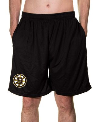 Calhoun NHL Men's Team Logo Air Mesh Shorts (Boston Bruins, X-Large)