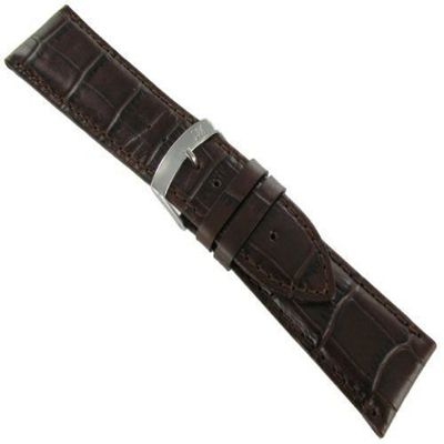 30mm Morellato Brown Alligator Grain Padded Genuine Leather Mens Watch Band 3395