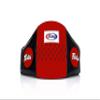 Fairtex BPV1 Muaythai Training Belly Pad | Core Protection for Coaches in Boxing, Muay Thai, Kickboxing | Syntek Leather |Maximum Durability, Secure Fit | Multi-Sport Body Protector-(Black/Red) view 1