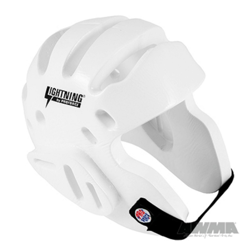 ProForce Lightning Karate/Martial Arts Sparring Headgear (White, Youth (Head Circ: 20")