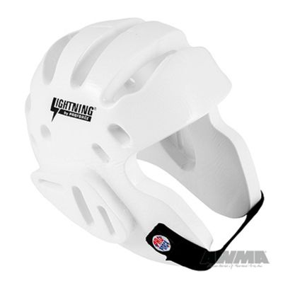 ProForce Lightning Karate/Martial Arts Sparring Headgear (White, Child (Head Circ: 19")