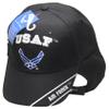 USAF United States Air Force Wings with Shadow Black Embroidered Cap view 1