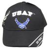 USAF United States Air Force Wings with Shadow Black Embroidered Cap view 2