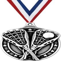 Lacrosse Medals - 2" Silver Lacrosse Award Medal 100 Pack Prime