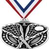 Lacrosse Medals - 2" Silver Lacrosse Award Medal 100 Pack Prime view 1