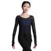 117120107 Pull on Mesh Ballet Dance Tops (L170, Black) view 1