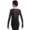 117120107 Pull on Mesh Ballet Dance Tops (L170, Black) view 2