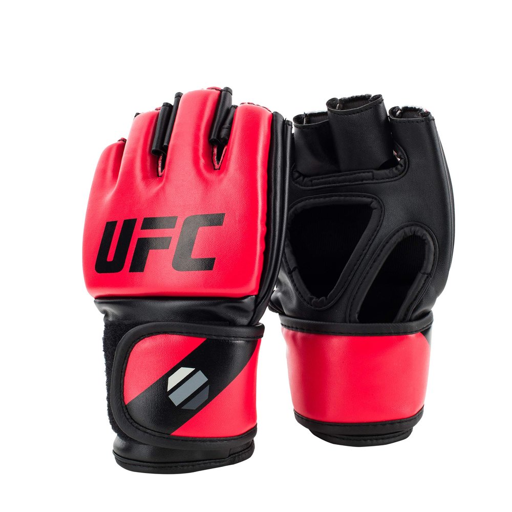 UFC MMA Gloves | Training Gloves for Sparring, Grappling, Mitts & Punching Bag | Beginner to Intermediate | Secure Fit for Men & Women | Red, Large/X-Large