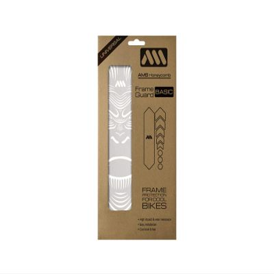 All Mountain Style AMSFG1WHAP Honeycomb High Impact Frame Guard Basic Protects Your Bike from Scratches and dings, White/Ape