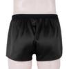 Agoky Men's Silk Satin Classic Boxer Briefs Underwear Trunks Summer Sports Panties Underpants Black X-Large (Waist 35.0"-55.5") view 4