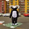 Black Goat Mascot Costume Cartoon Character Adult Sz Real Picture view 2