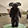 Black Goat Mascot Costume Cartoon Character Adult Sz Real Picture view 3