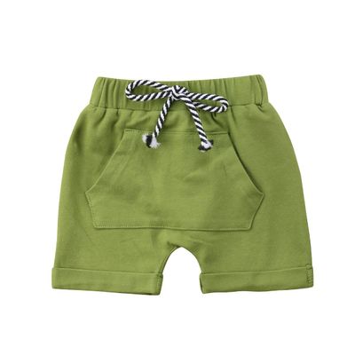Lamuusaa Toddler Baby Kid Boy Big Pocket Summer Fashion Casual Shorts Trouser Sport Pants (24M, Green)